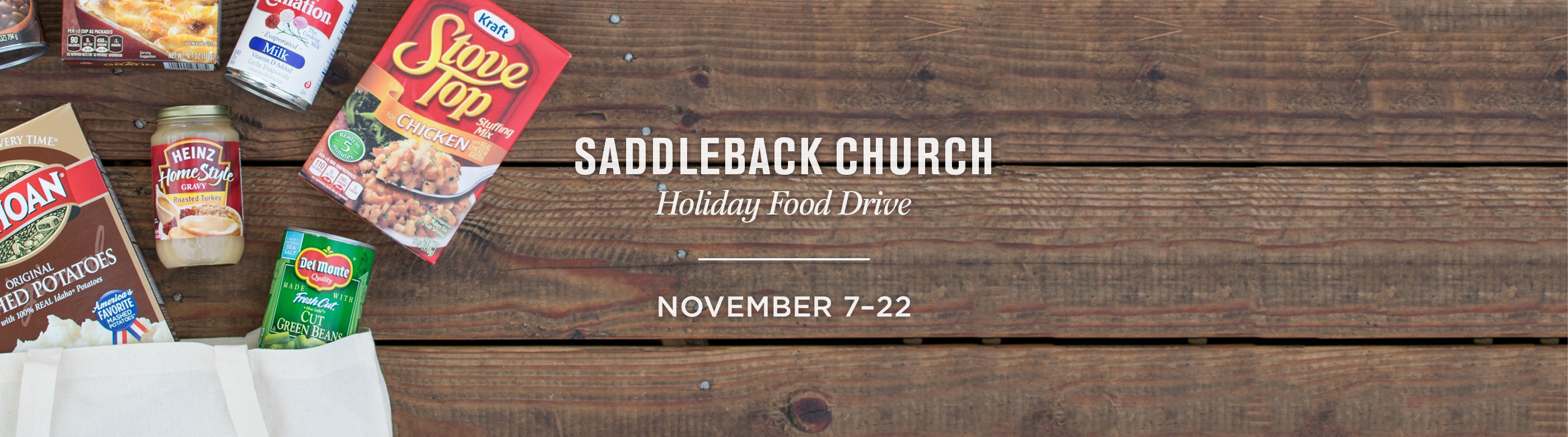 Saddleback Church Events 2015 Holiday Food Drive